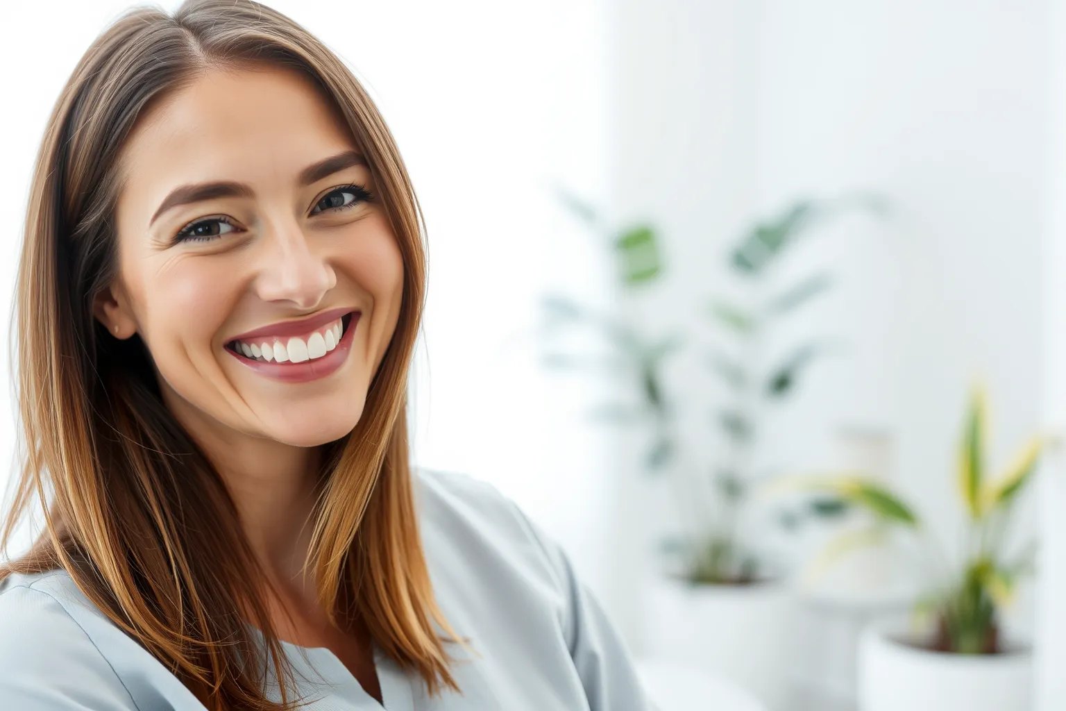 A happy patient at Softline Dental
